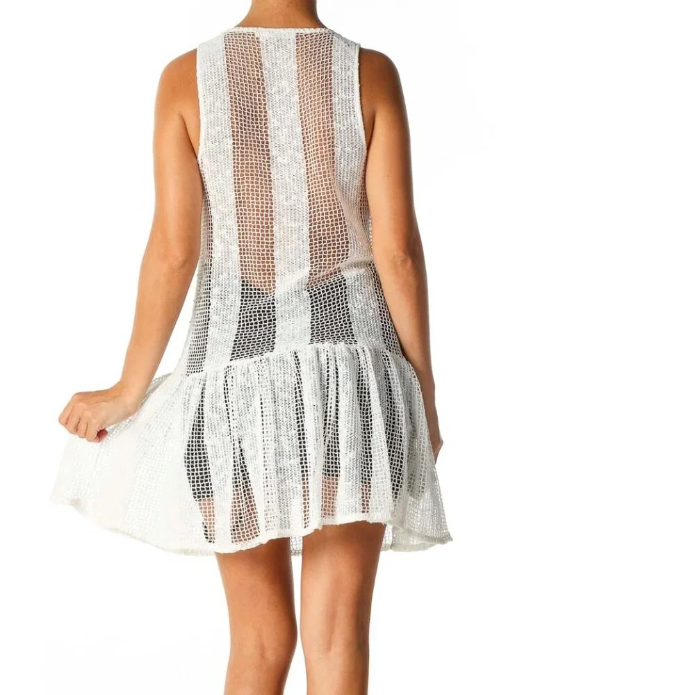 BCBGeneration White Bohemian Fit & Flare Dress - Picture 3 of 3